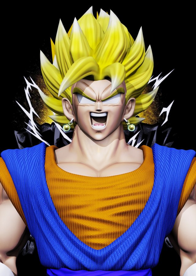 Vegito Model 3D .c4d .max .obj .3ds .fbx .stl .blend 