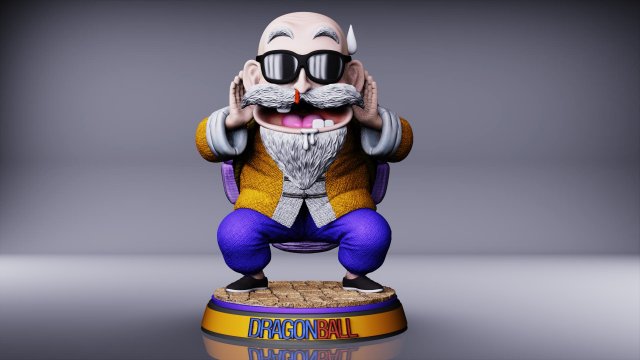 Master Roshi 3D Print Model .c4d .max .obj .3ds .fbx .stl .blend 