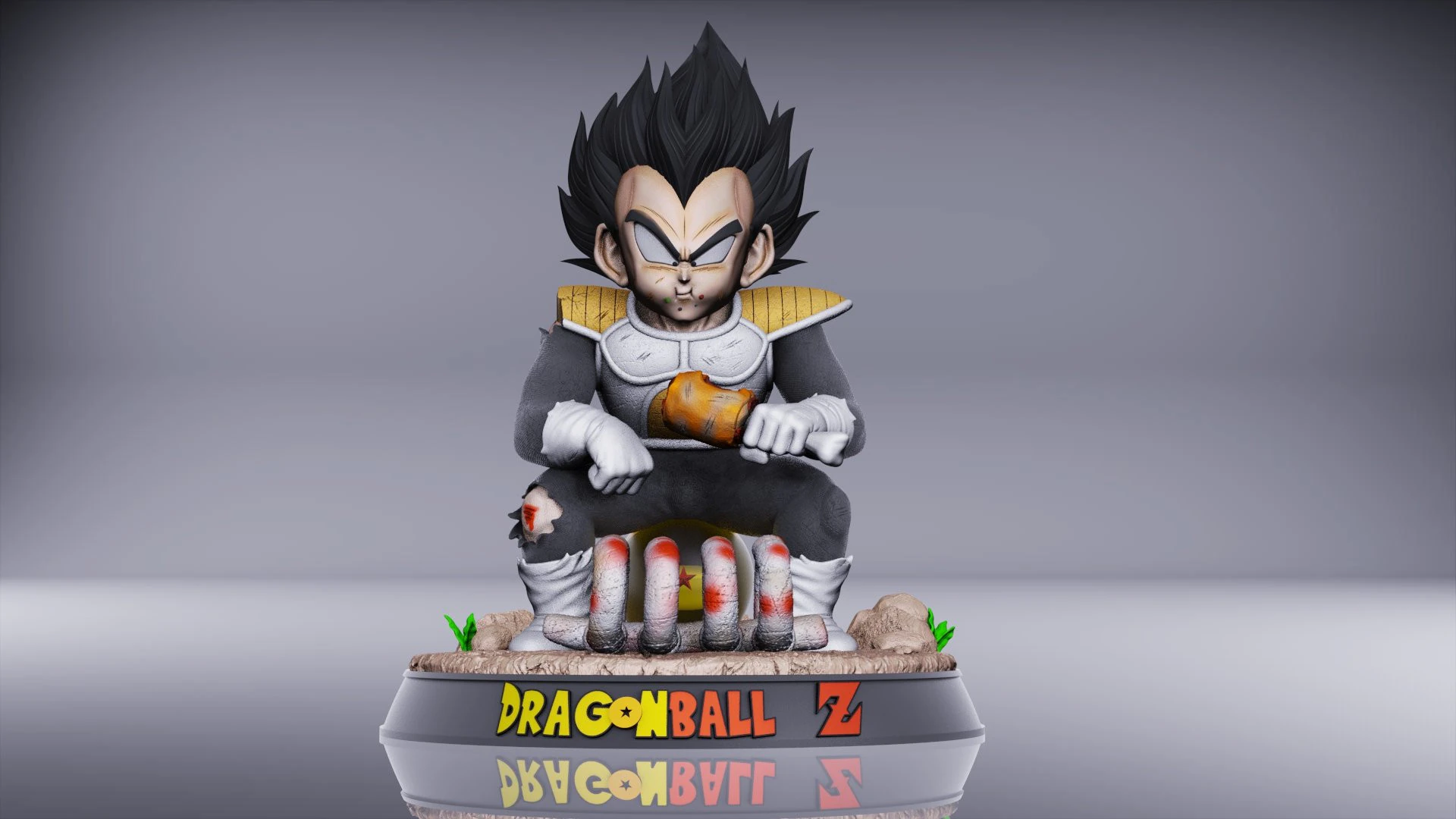Vegeta Namek 3D Print Model .c4d .max .obj .3ds .fbx .stl .blend 