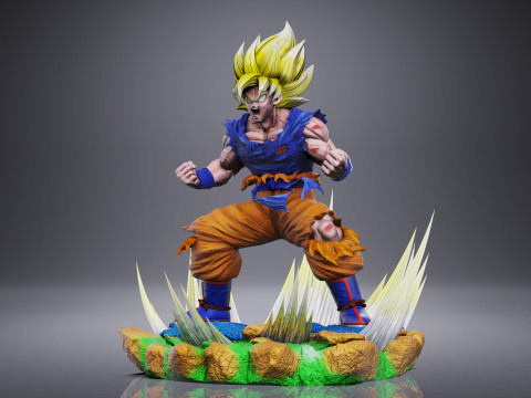 GOKU SSJ1 NAMEK SAGA 3D Принт Модель