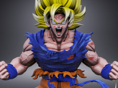 GOKU SSJ1 NAMEK SAGA 3D Принт Модель