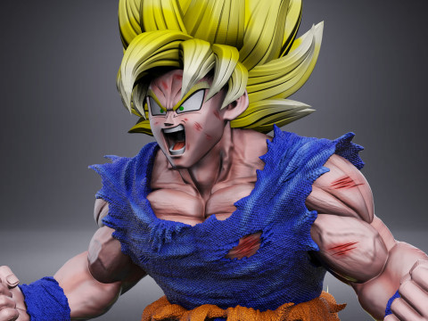 GOKU SSJ1 NAMEK SAGA 3D Принт Модель
