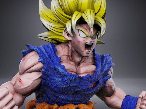 GOKU SSJ1 NAMEK SAGA 3D Принт Модель
