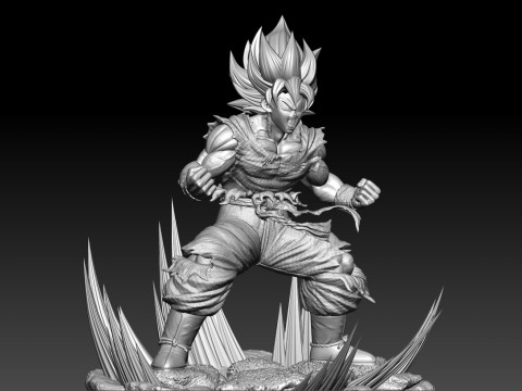 GOKU SSJ1 NAMEK SAGA 3D Принт Модель
