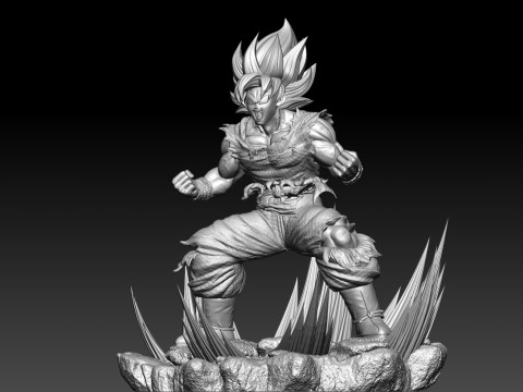 GOKU SSJ1 NAMEK SAGA 3D Принт Модель