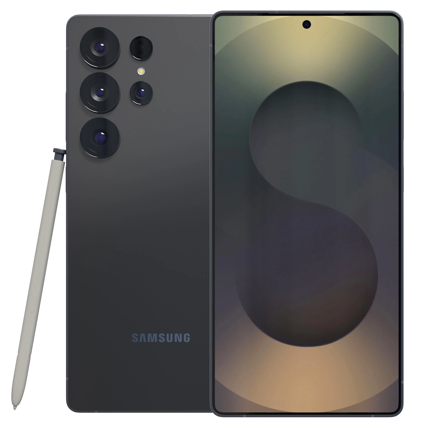 Samsung Galaxy S25 Ultra jet black 3D Model .c4d .max .obj .3ds .fbx .stl .blend 