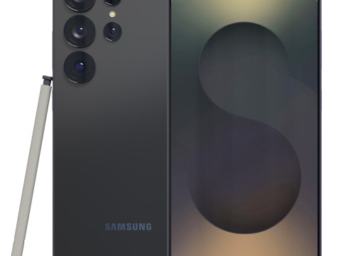 Samsung Galaxy S25 Ultra jet black Modèle 3D