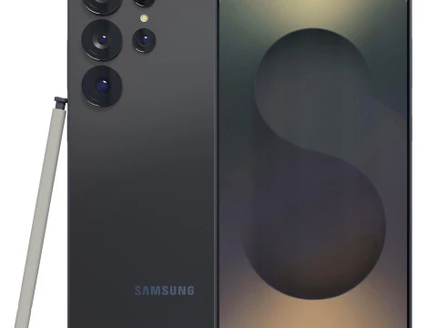 Samsung Galaxy S25 Ultra gitzwart 3D Model