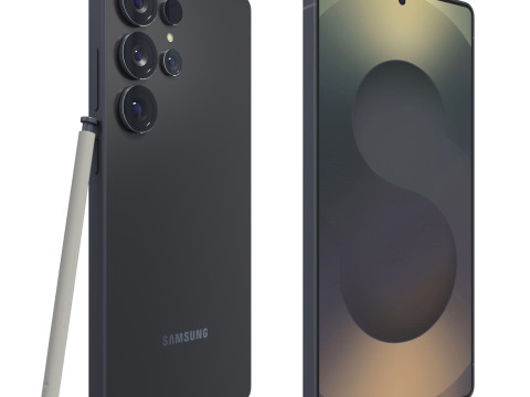 Samsung Galaxy S25 Ultra jet black Model 3D