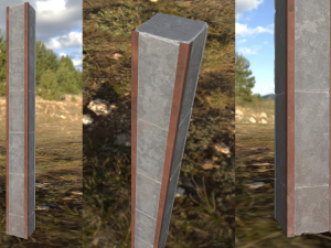 Stone Concrete Pillar 3D Модель