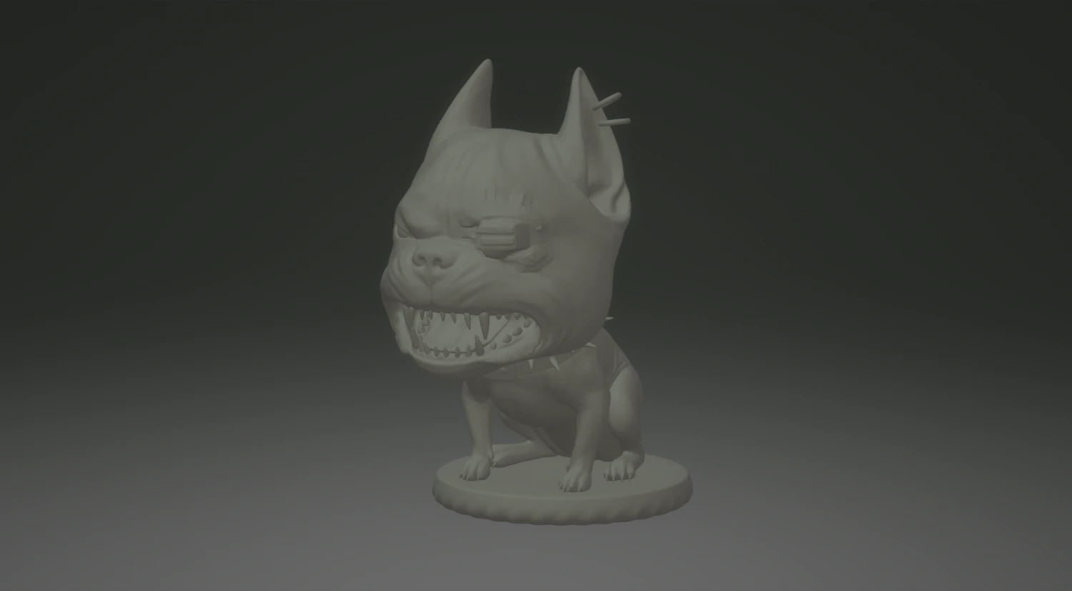 THE DOG FROM CYBERPUNK 2077 3D Print Model .c4d .max .obj .3ds .fbx .stl .blend 