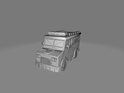 LowPoly cartoon cars 3D Model