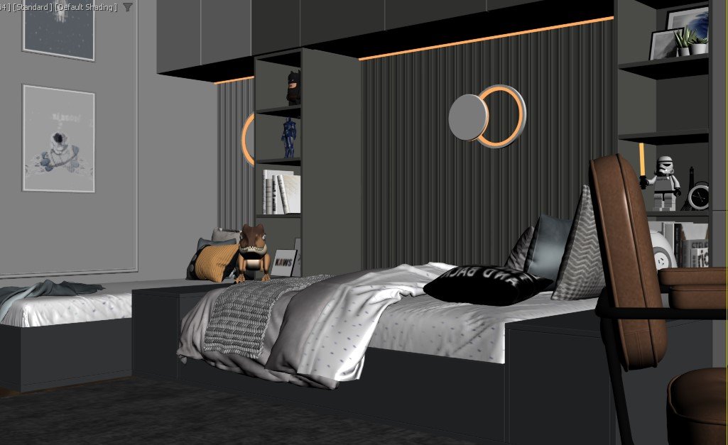 KIDS BEDROOM 3D Model in Bedroom 3DExport