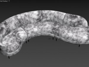 Grace Serpentine Sectional Sofa 3D Model