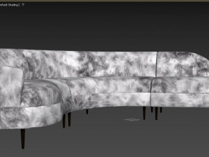 Grace Serpentine Sectional Sofa 3D Model