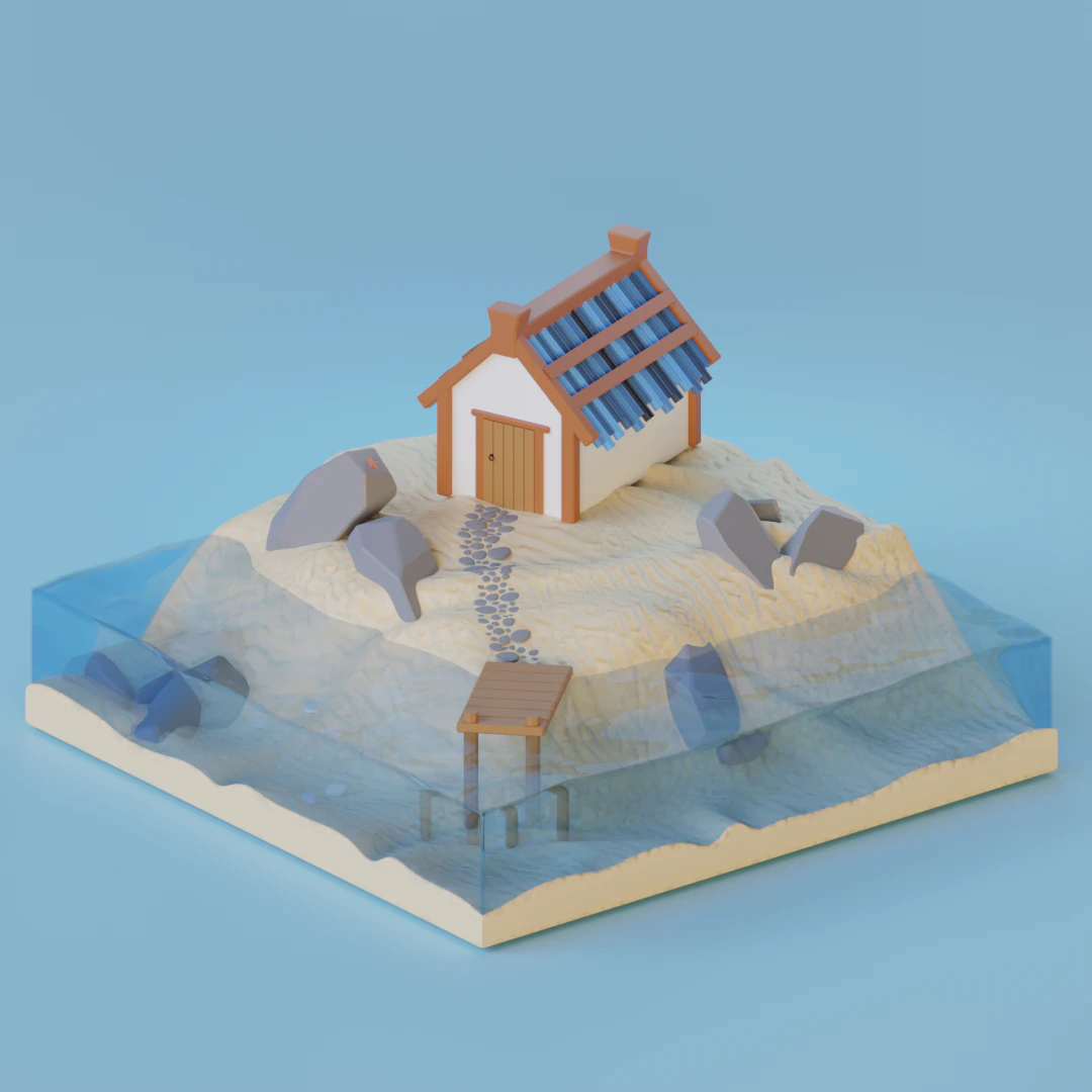 House 3D Model .c4d .max .obj .3ds .fbx .stl .blend 
