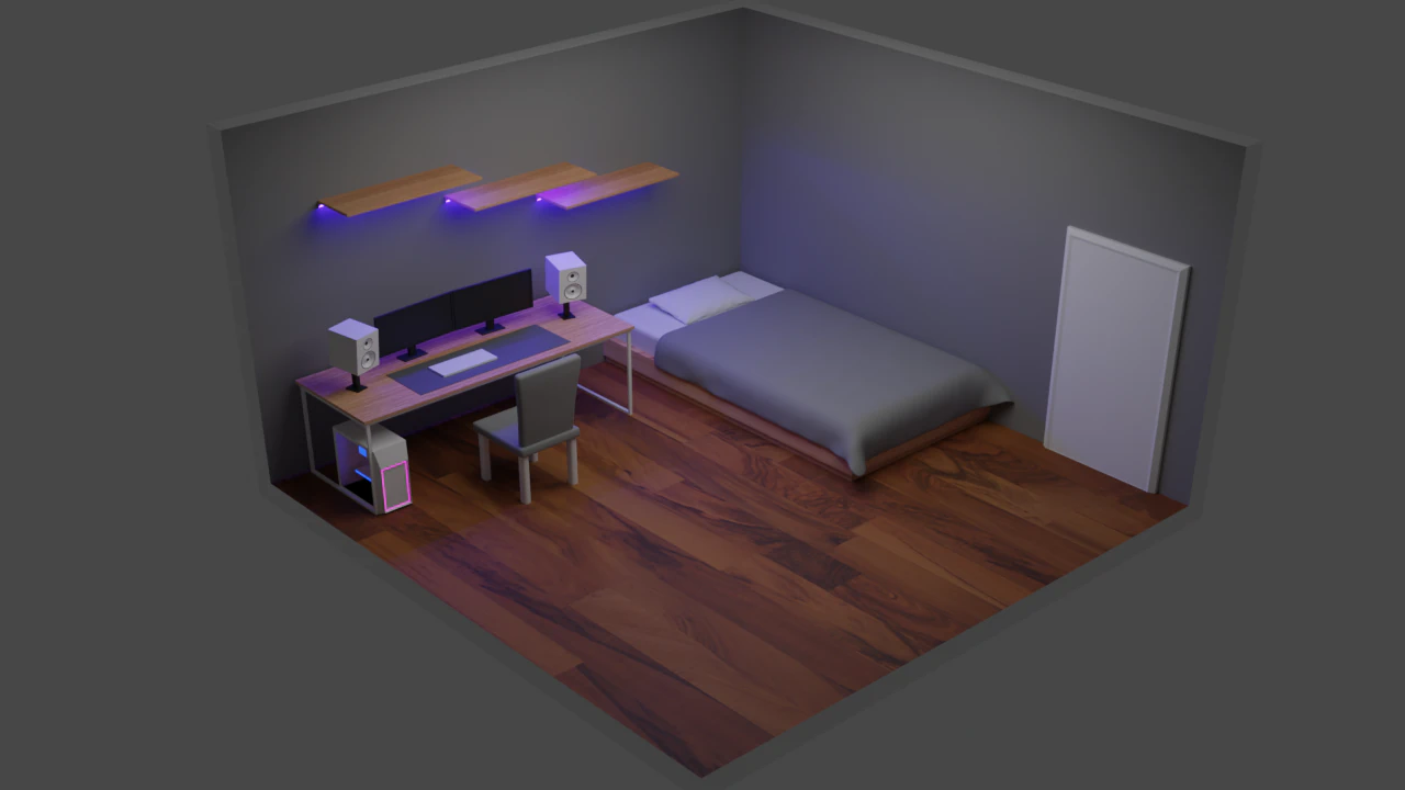 Room 3D Model .c4d .max .obj .3ds .fbx .stl .blend 