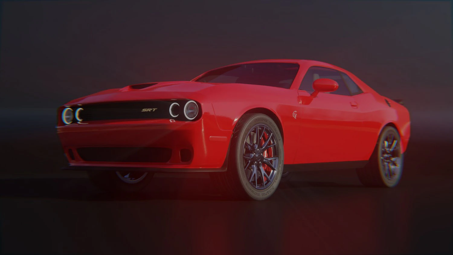 DODGE CHALLENGER SRT HELLCAT 3D Model .c4d .max .obj .3ds .fbx .stl .blend