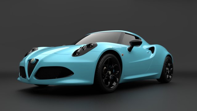 Alfa Romeo 4C 960 3D Модель .c4d .max .obj .3ds .fbx .stl .blend 