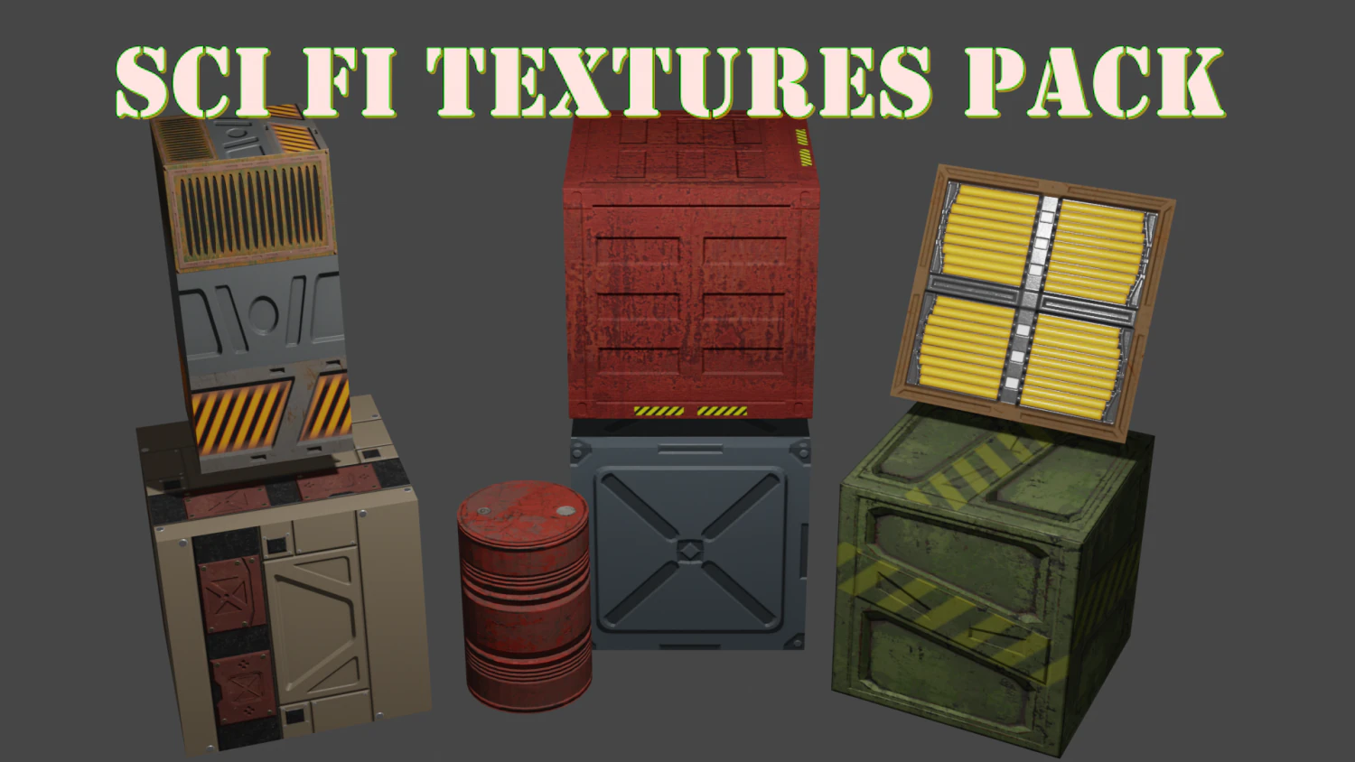 Scifi Texures Pack CG Textures .c4d .max .obj .3ds .fbx .stl .blend