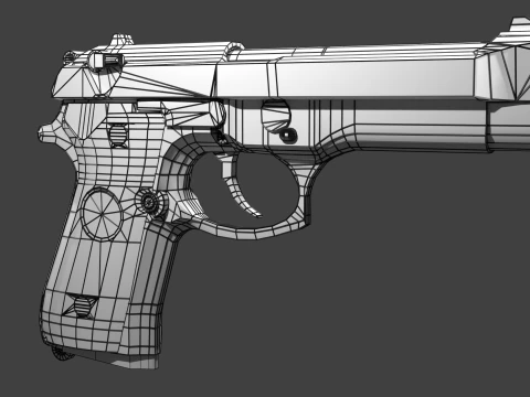 Beretta 9mm 3D Model