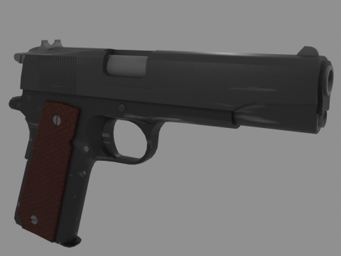 Colt 45 M1911 Modelo 3D