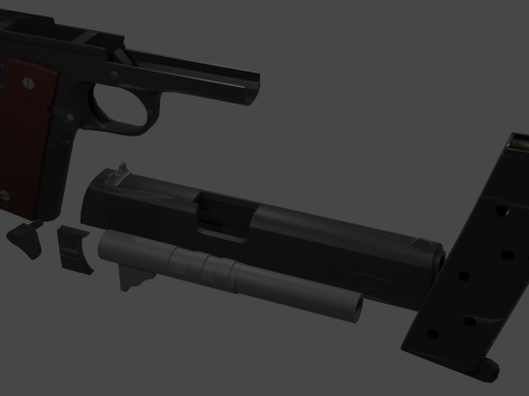 Colt 45 M1911 3D Model