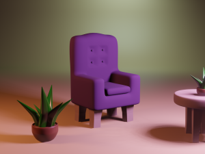 Cartoon room 3D Модель