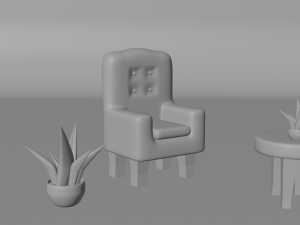 Cartoon room Modèle 3D
