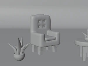Cartoon room 3D Model