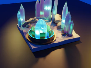 Crystal fountain 3D Model