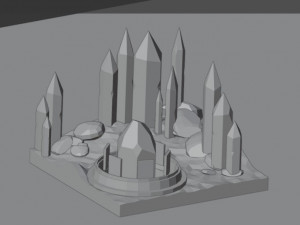 Crystal fountain 3D Model