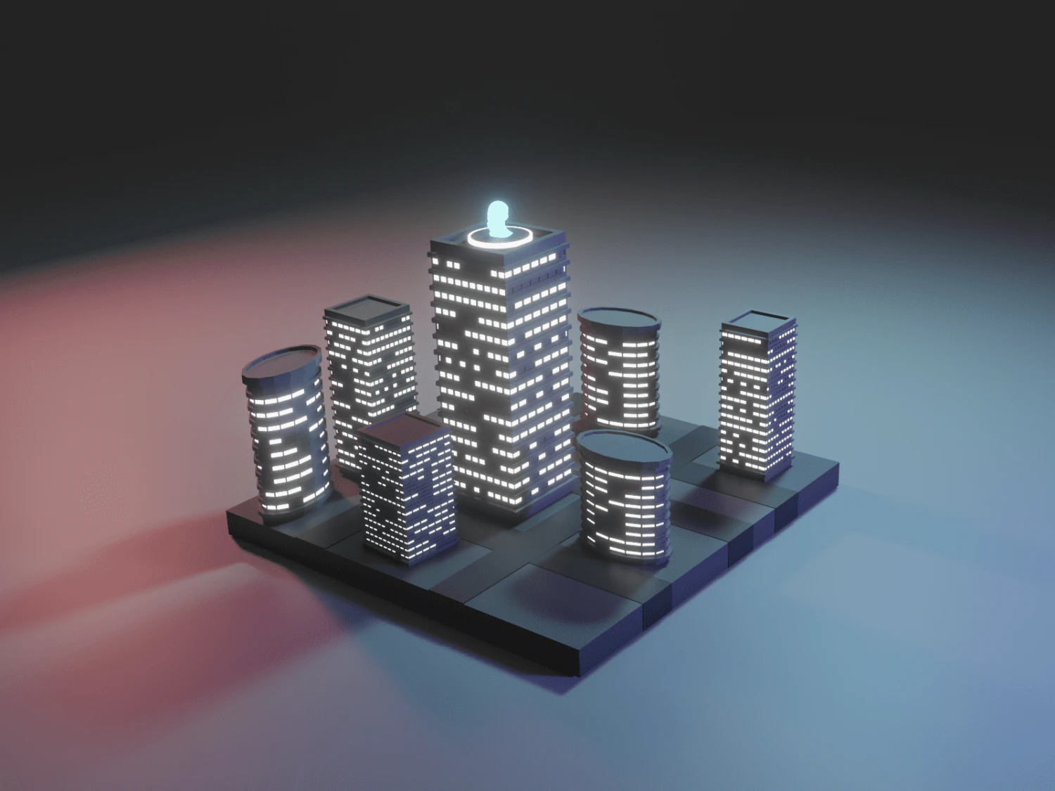Buildings 3D Model .c4d .max .obj .3ds .fbx .stl .blend