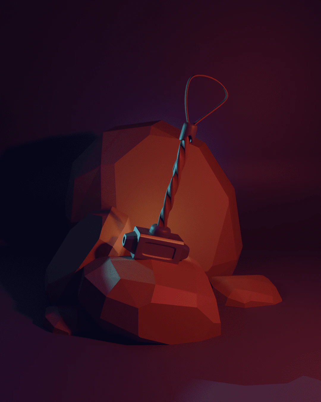 Hammer wit stones 3D Model .c4d .max .obj .3ds .fbx .stl .blend 