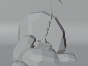 Hammer wit stones Modèle 3D