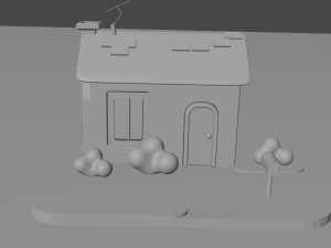 Cartoon house Modèle 3D