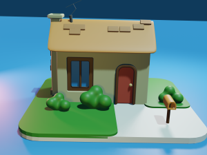 Cartoon house Modèle 3D