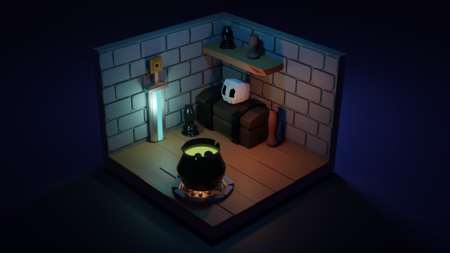 Witch house 3D Model .c4d .max .obj .3ds .fbx .stl .blend 
