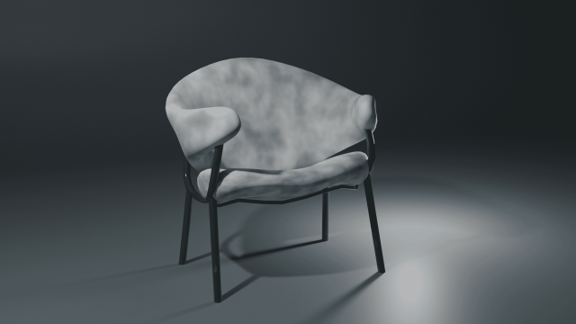 Armchair 3D Model .c4d .max .obj .3ds .fbx .stl .blend 