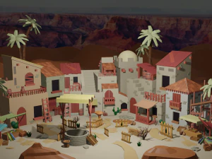 Cidade &aacute;rabe Modelo 3D