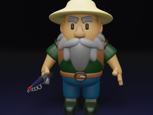 Fisherman 3D Model