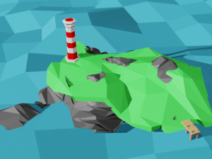 Lighthouse island 3Dモデル