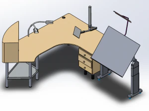 Mesa ergonômica Modelo 3D
