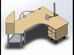 Ergonomic desk 3D Model