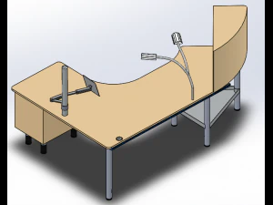 Ergonomic desk 3D Model