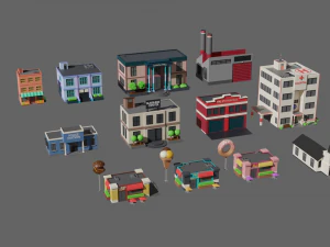 EENVOUDIG BOUWPAKKET - Laag Poly 3D Model