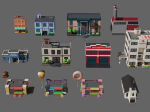 SIMPLE BUILD PACKAGE - Low Poly Modèle 3D