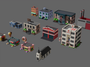 SIMPLE BUILD PACKAGE - Low Poly Modèle 3D