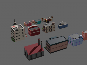 SIMPLE BUILD PACKAGE - Low Poly Modèle 3D