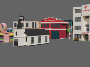 SIMPLE BUILD PACKAGE - Low Poly Modèle 3D